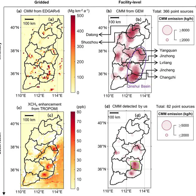Unveiling unprecedented methane hotspots in China's leading coal production hub: A satellite mapping revelation